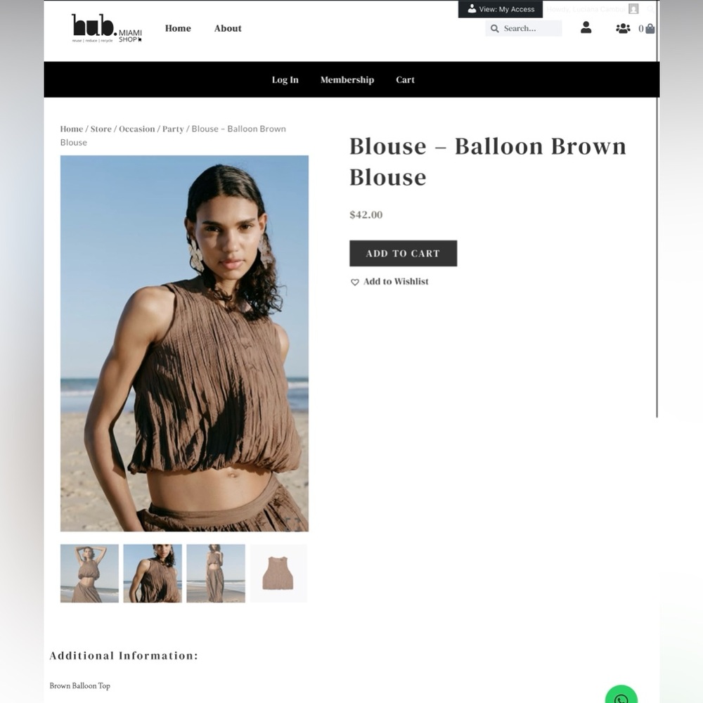 Zara Chocolate Brown Blouse